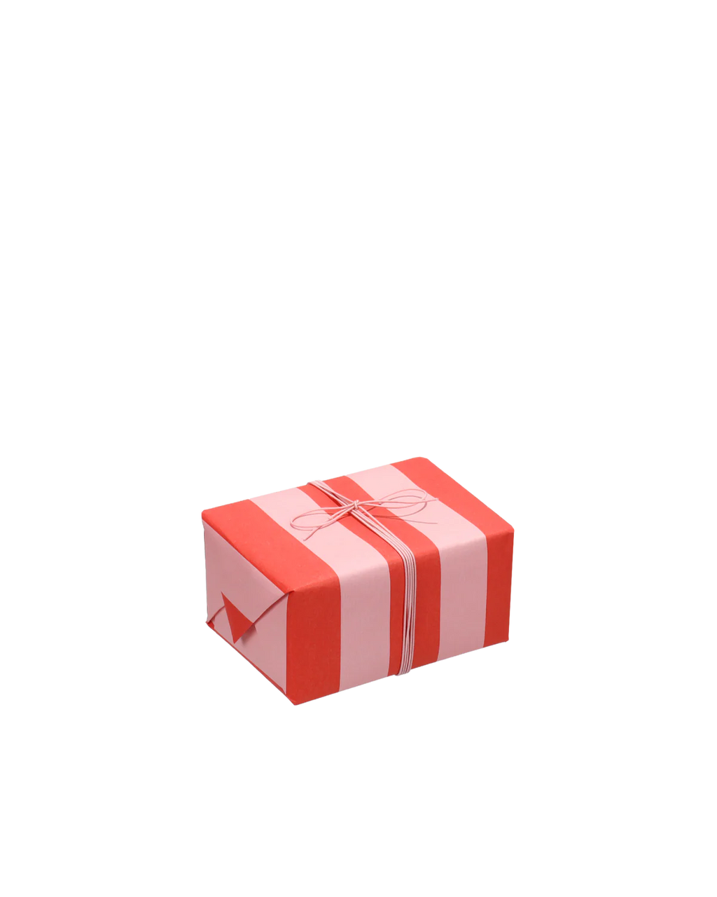 KADOOLE Geschenkpapier "Streifen", Mohnrot / Litschi