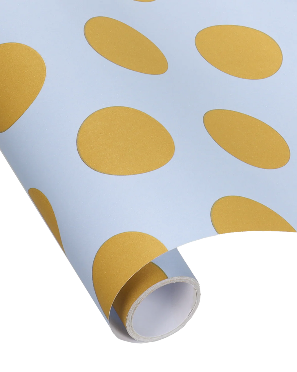 KADOOLE Geschenkpapier "Lottie dottie", hellblau / curry