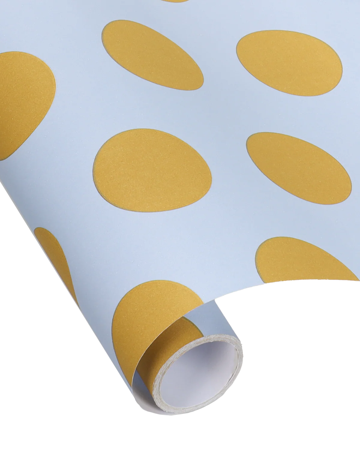 KADOOLE Geschenkpapier "Lottie dottie", hellblau / curry