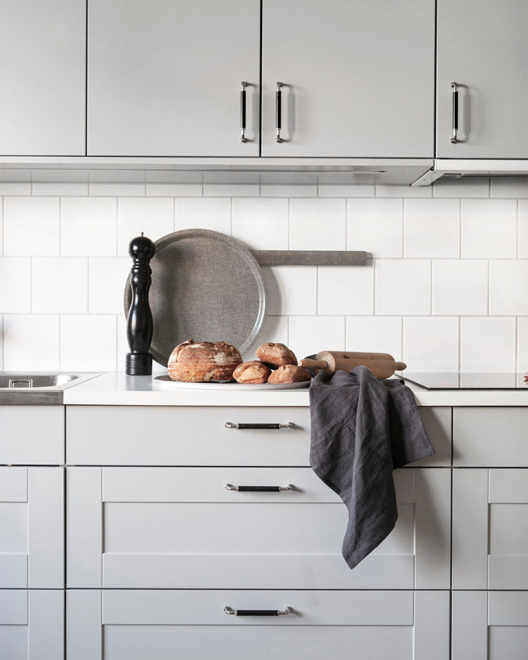 LINNEBACKEN Geschirrhandtuch, schwarz