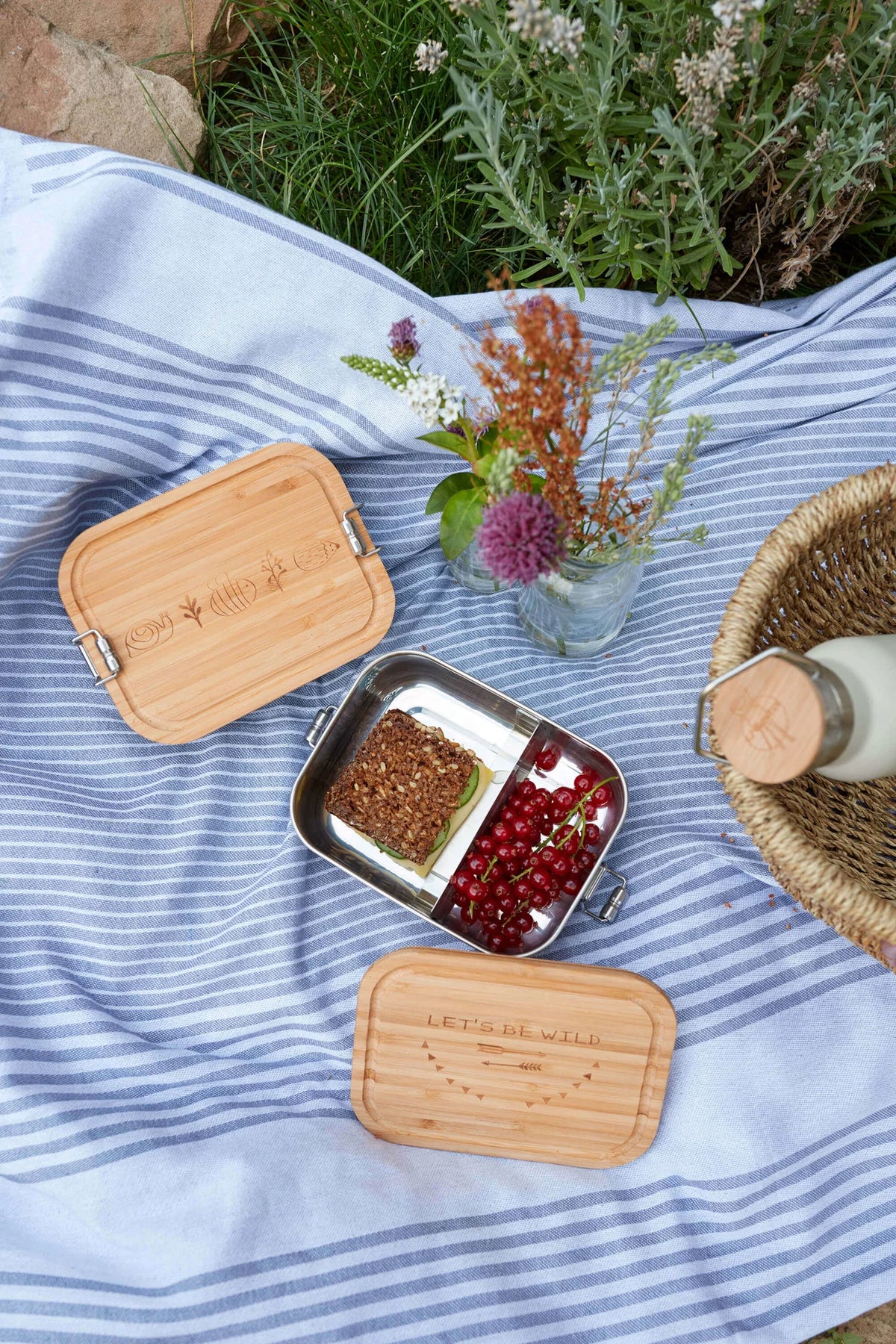 LÄSSIGBOX Edelstahl - Lunchbox, Garden Explorer