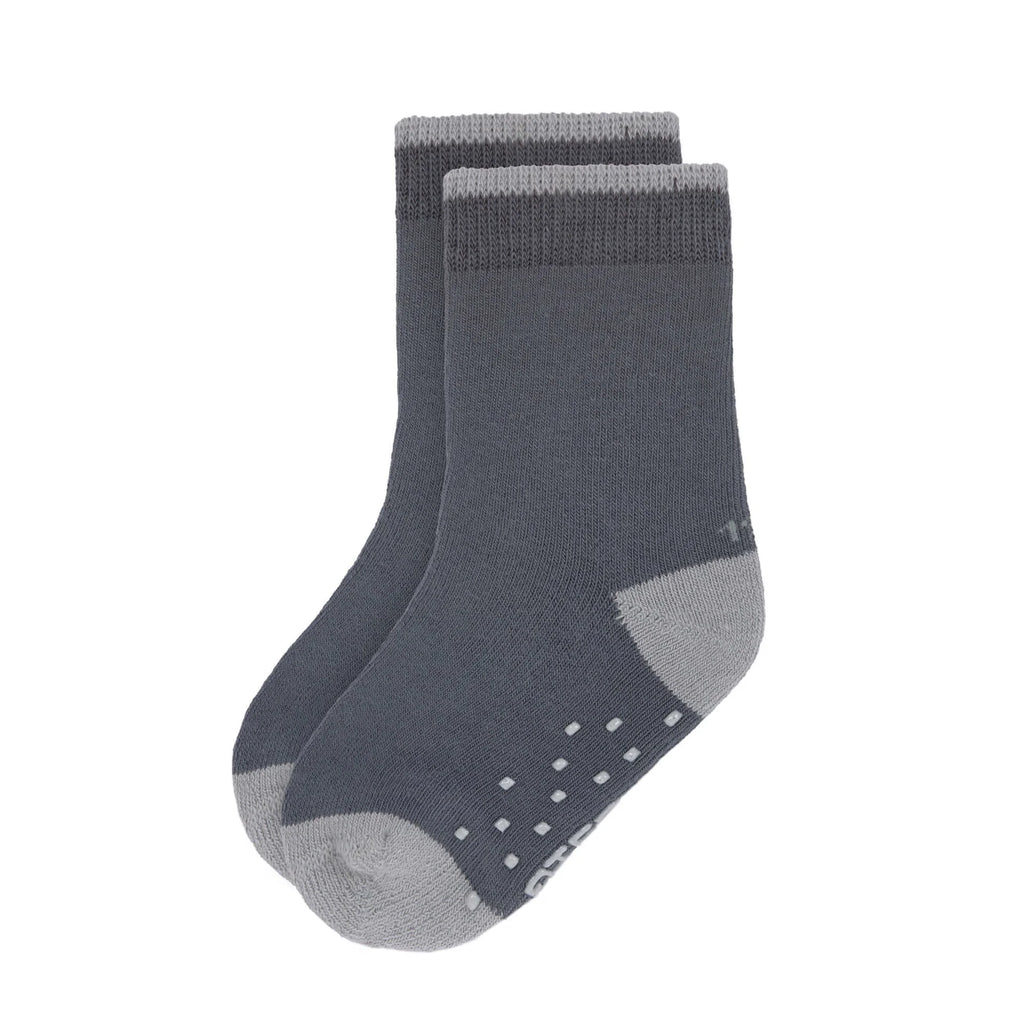 LÄSSIGSOCKS Antirutsch-Socken Tiny Farmer, blau