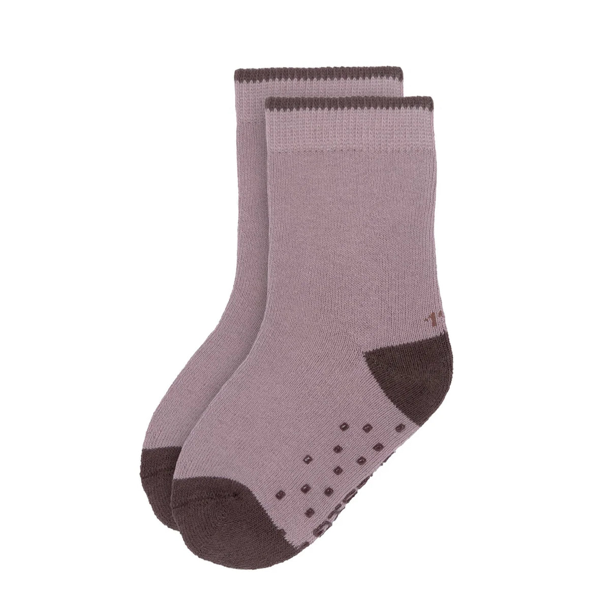 LÄSSIGSOCKS Antirutsch-Socken Tiny Farmer, lila