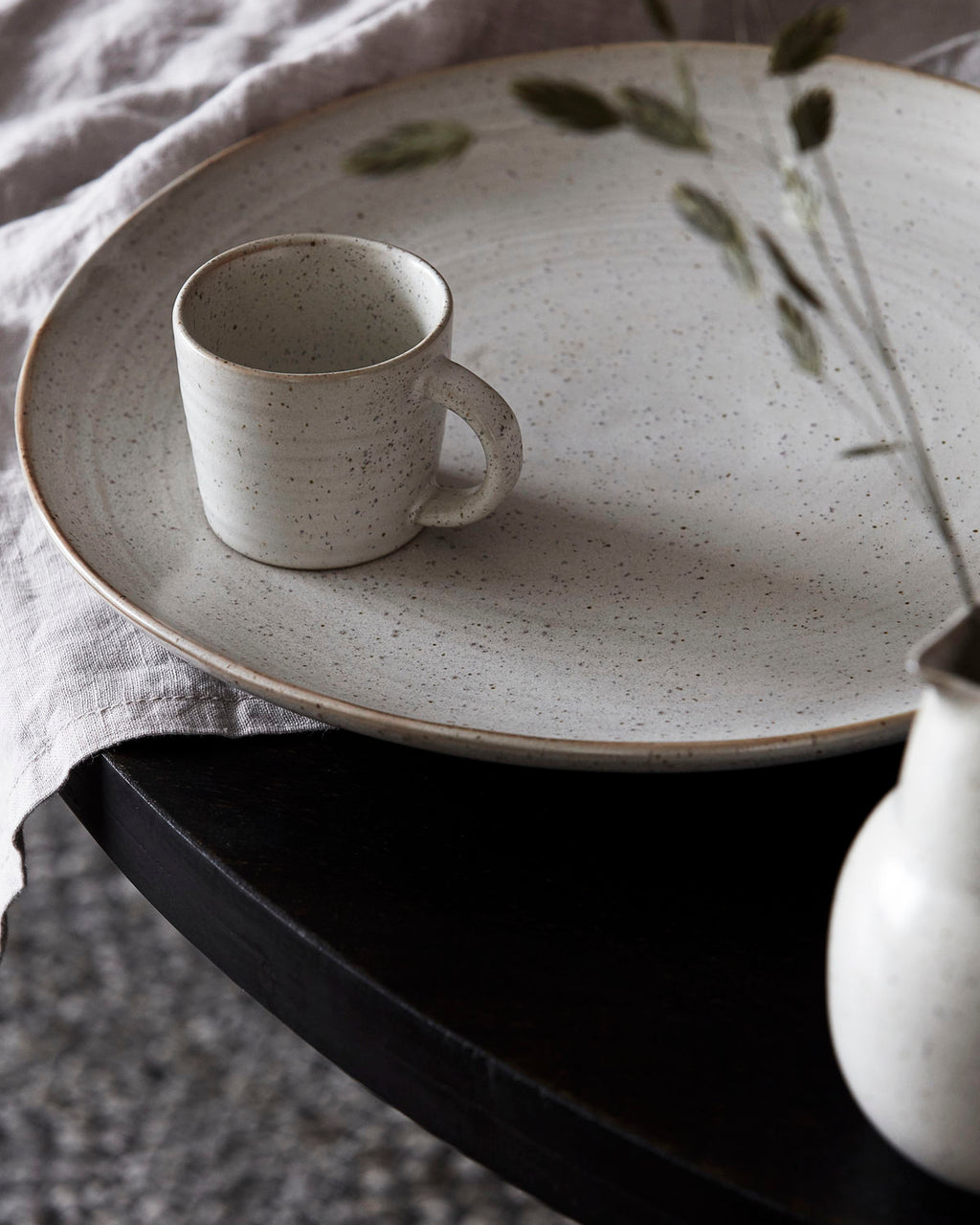 Espressotasse PION, grau/weiß