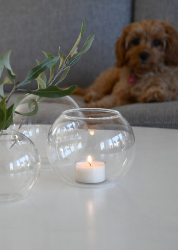 BLOMSTERMALA Glas Vase, klein