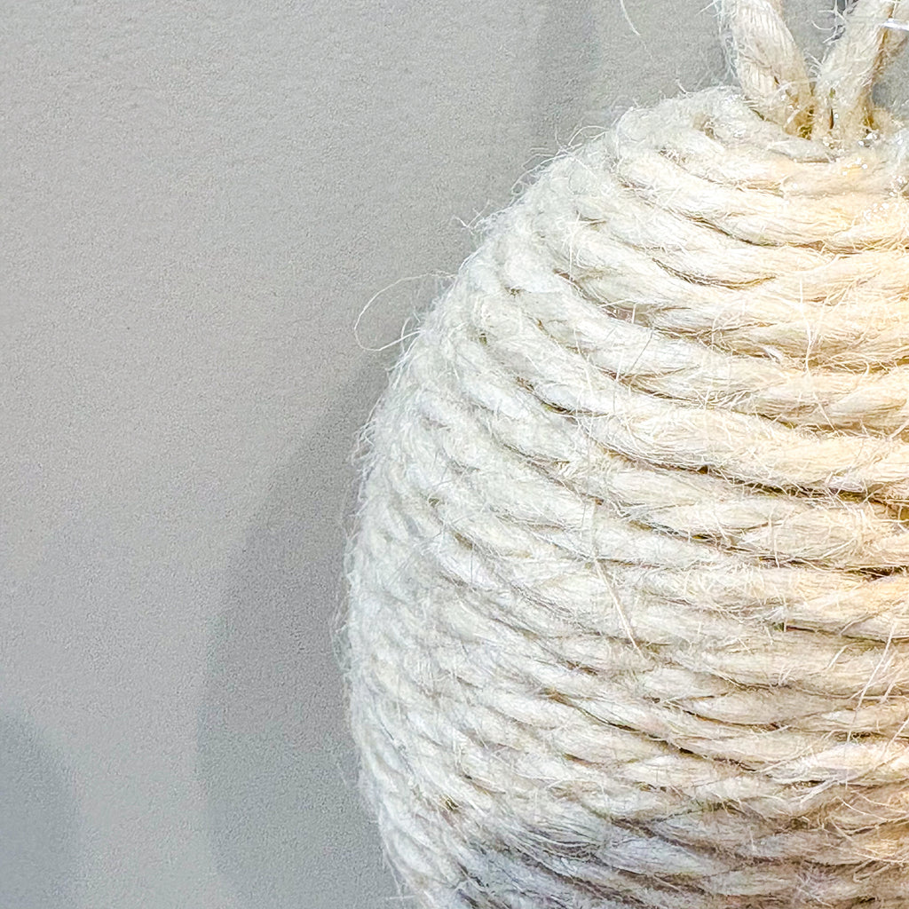 WLEGG Eier zum Hängen mit Jute umwickelt, groß