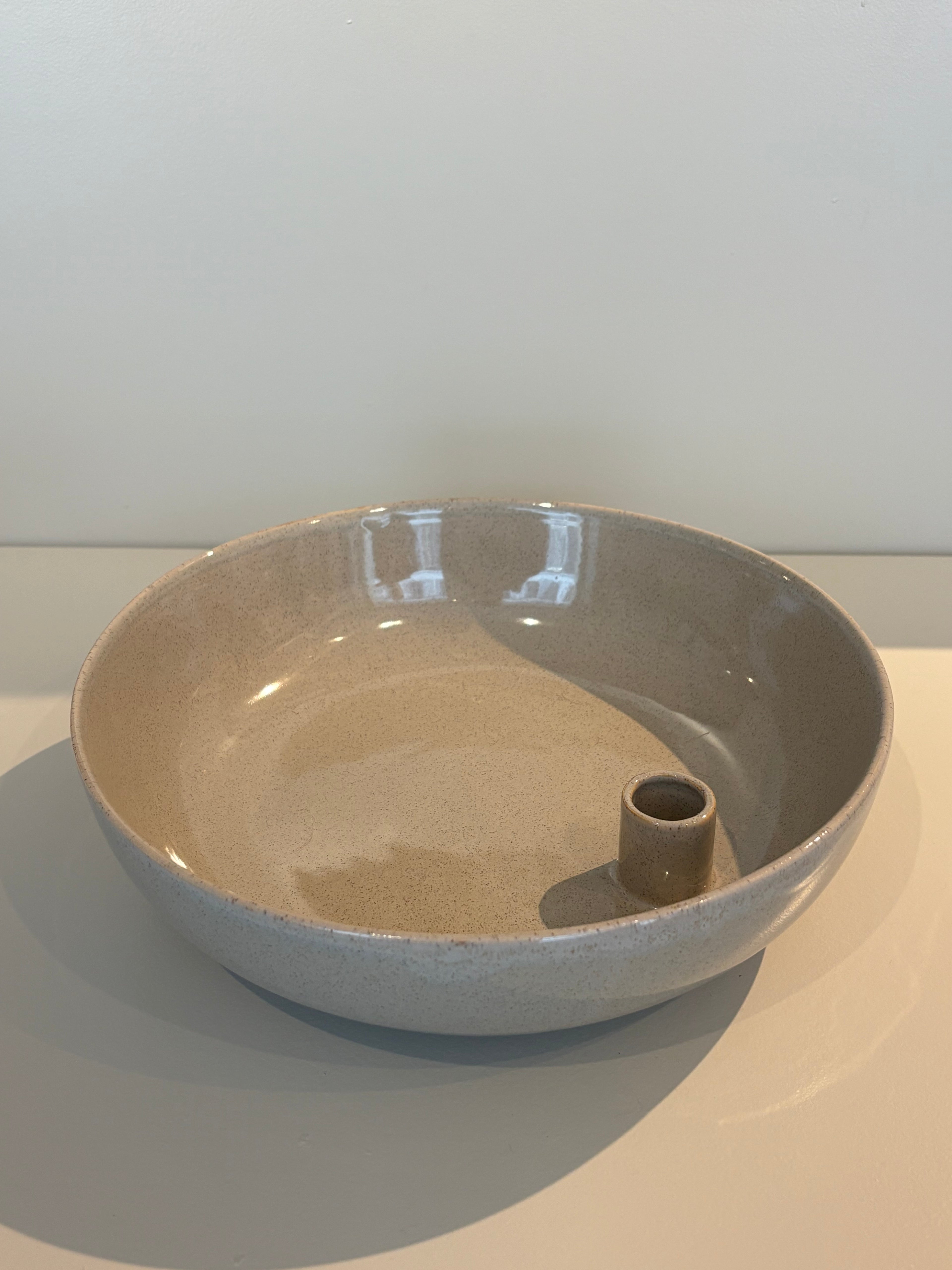 „LIDA“ Kerzenschale, groß, beige