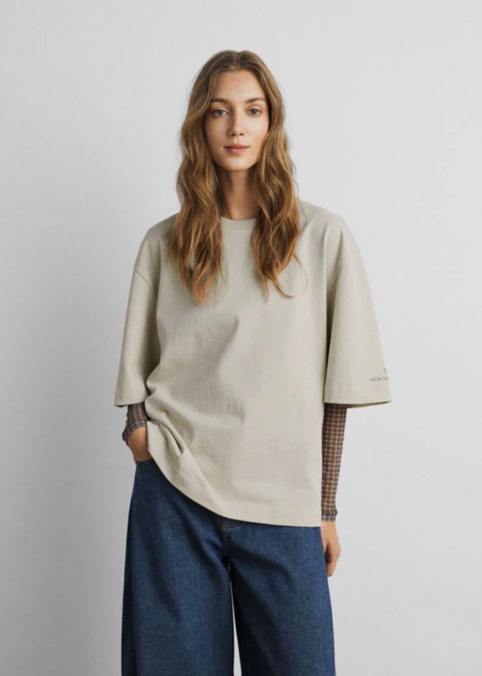 MSCHJanie Illenora Top, Dark Brown CHK