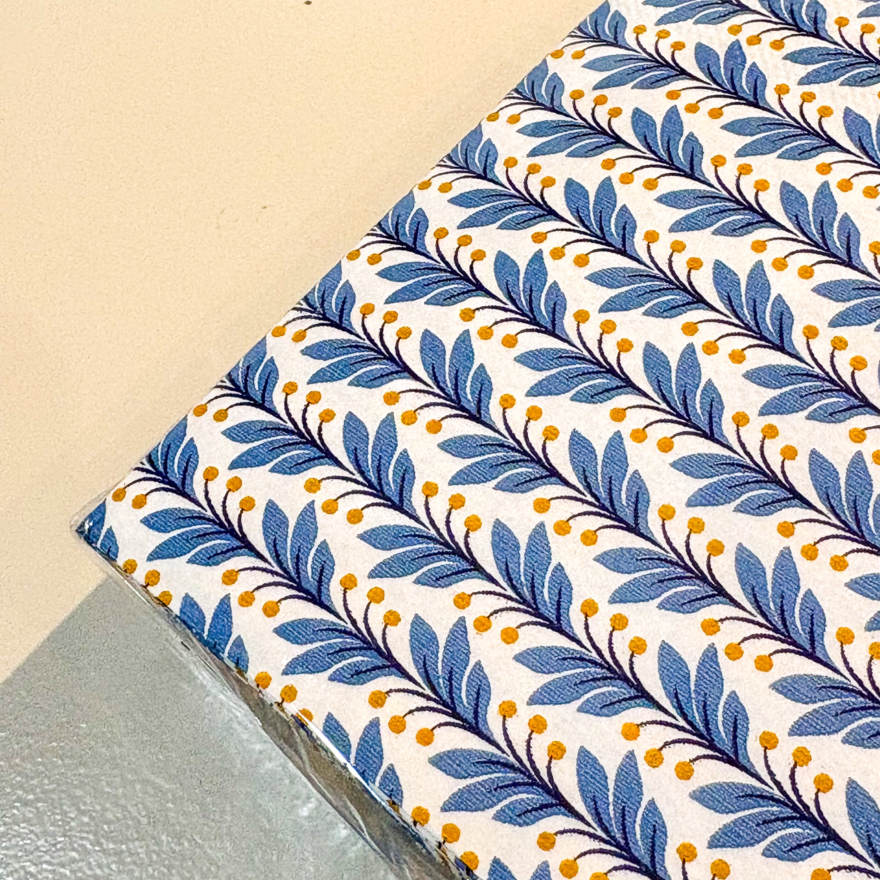 COCKTAIL Servietten 25 x 25 cm, white / blue / gold