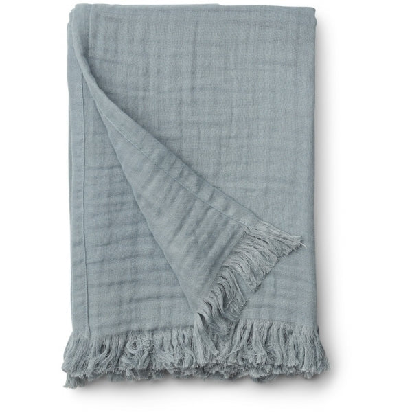 MAGDA Musselin Decke, sea blue