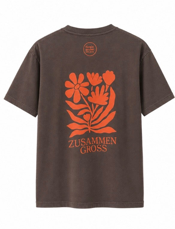 FTLSHIRT Unisex Shirt "Zusammen gross", braun