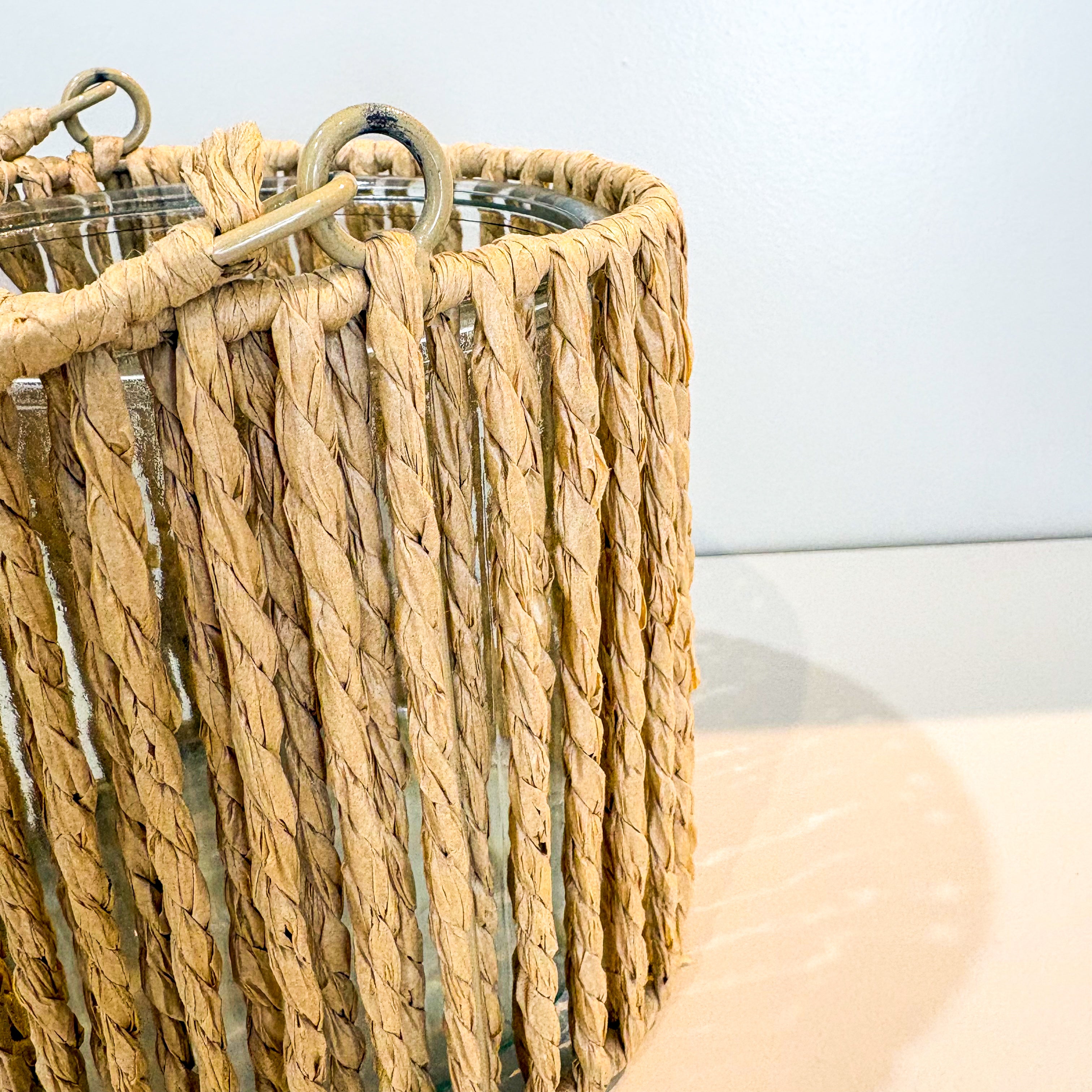 "FLY" Windlicht mit Henkel, jute