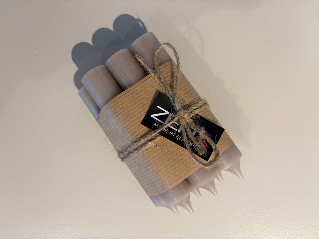 ZENZCANDEL Stabkerzen MINI, Set of 6, Dark Taupe