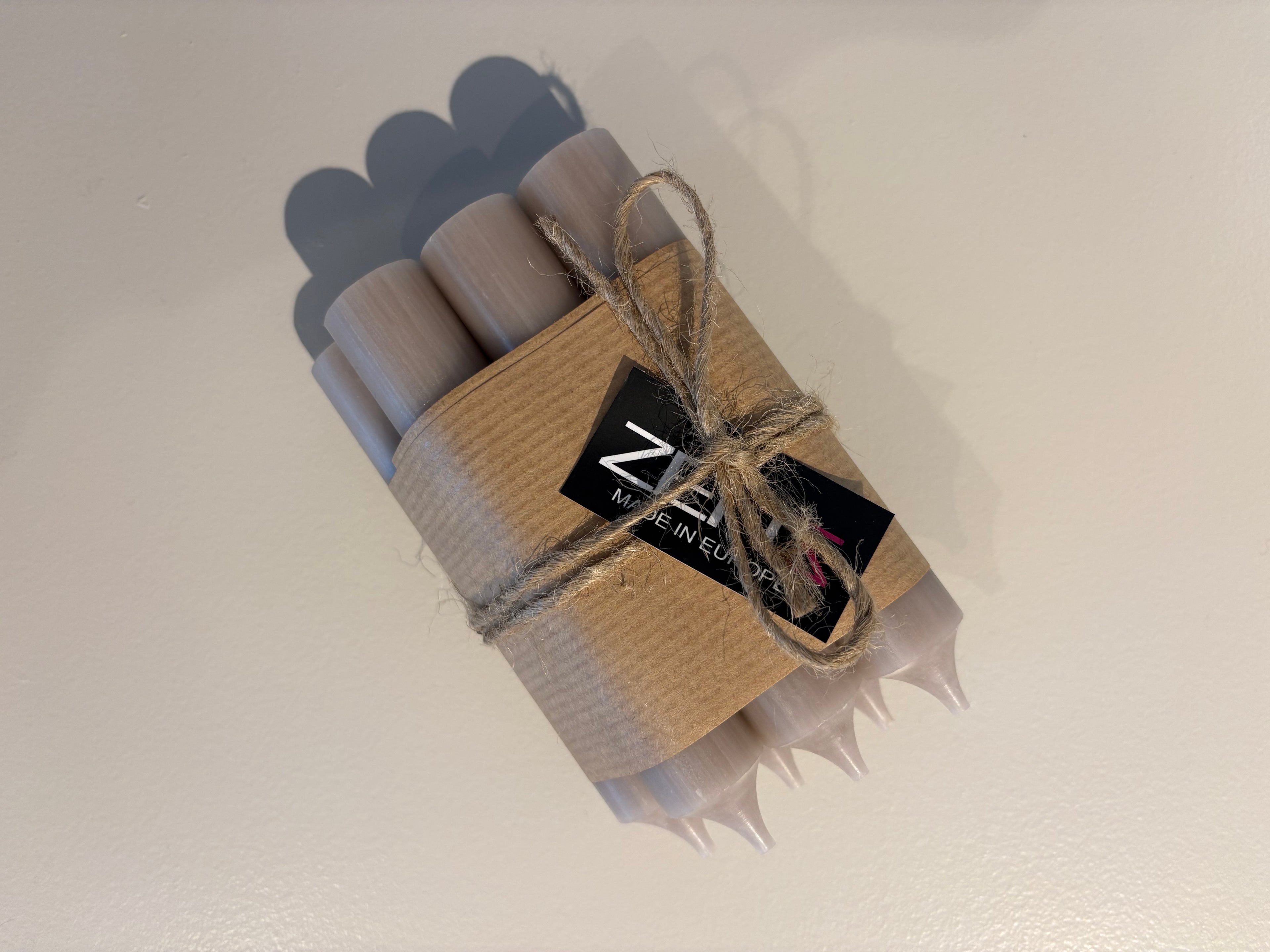 ZENZCANDEL Stabkerzen MINI, Set of 6, Dark Taupe