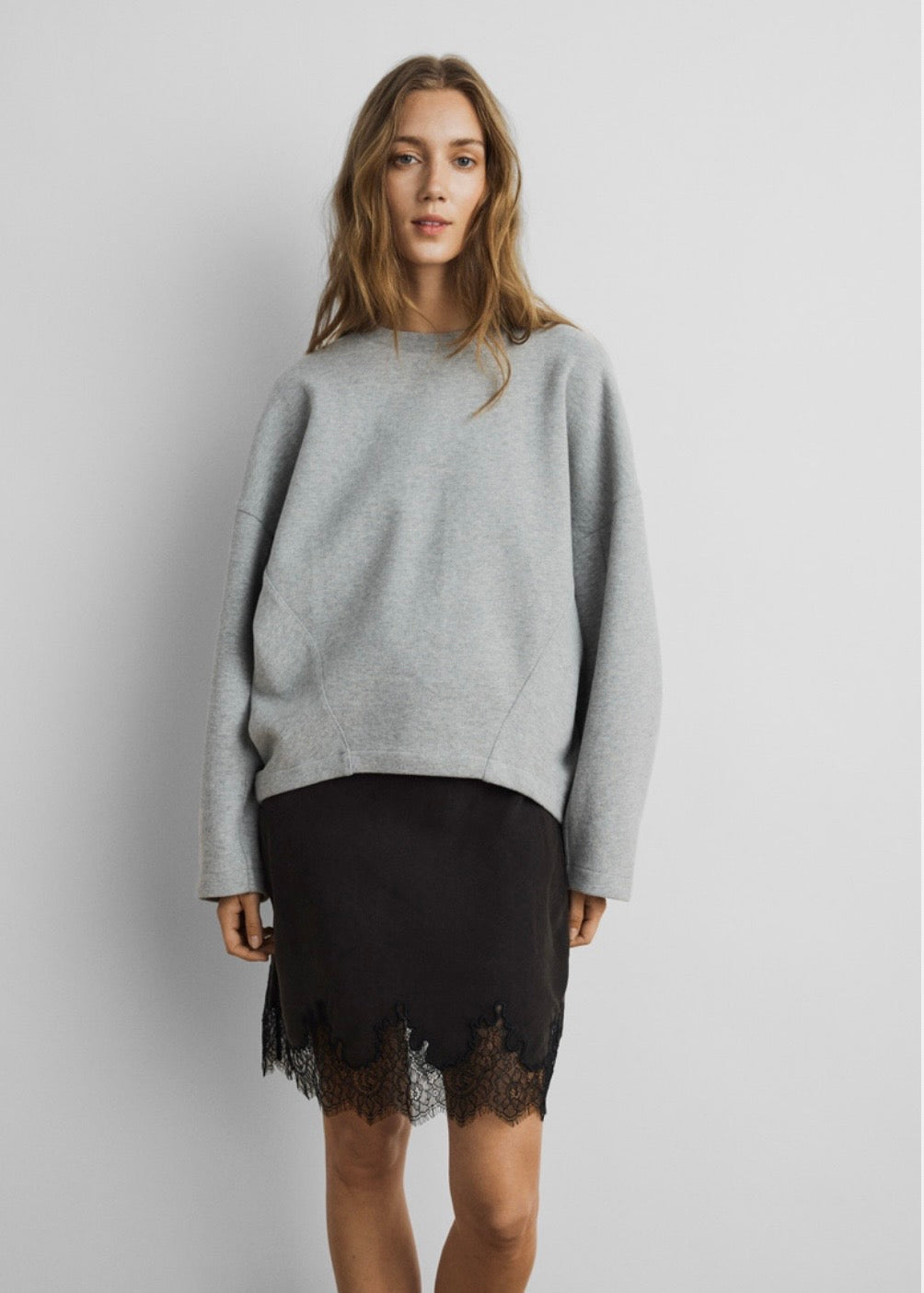MSCHMarletta Icon Logo Sweatshirt, LGM / Steel Gray