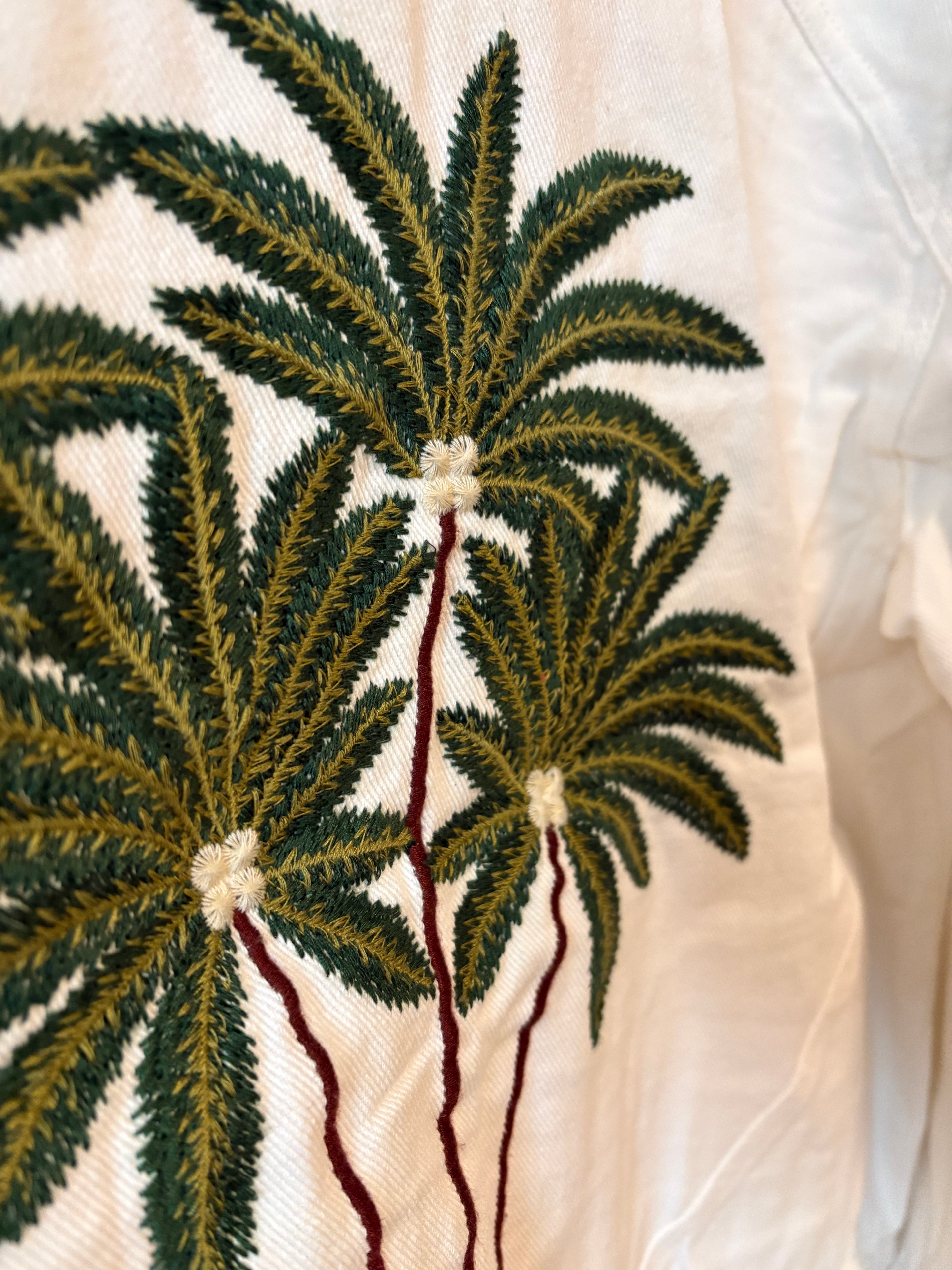 "PALMS" Jeansjacke, white denim