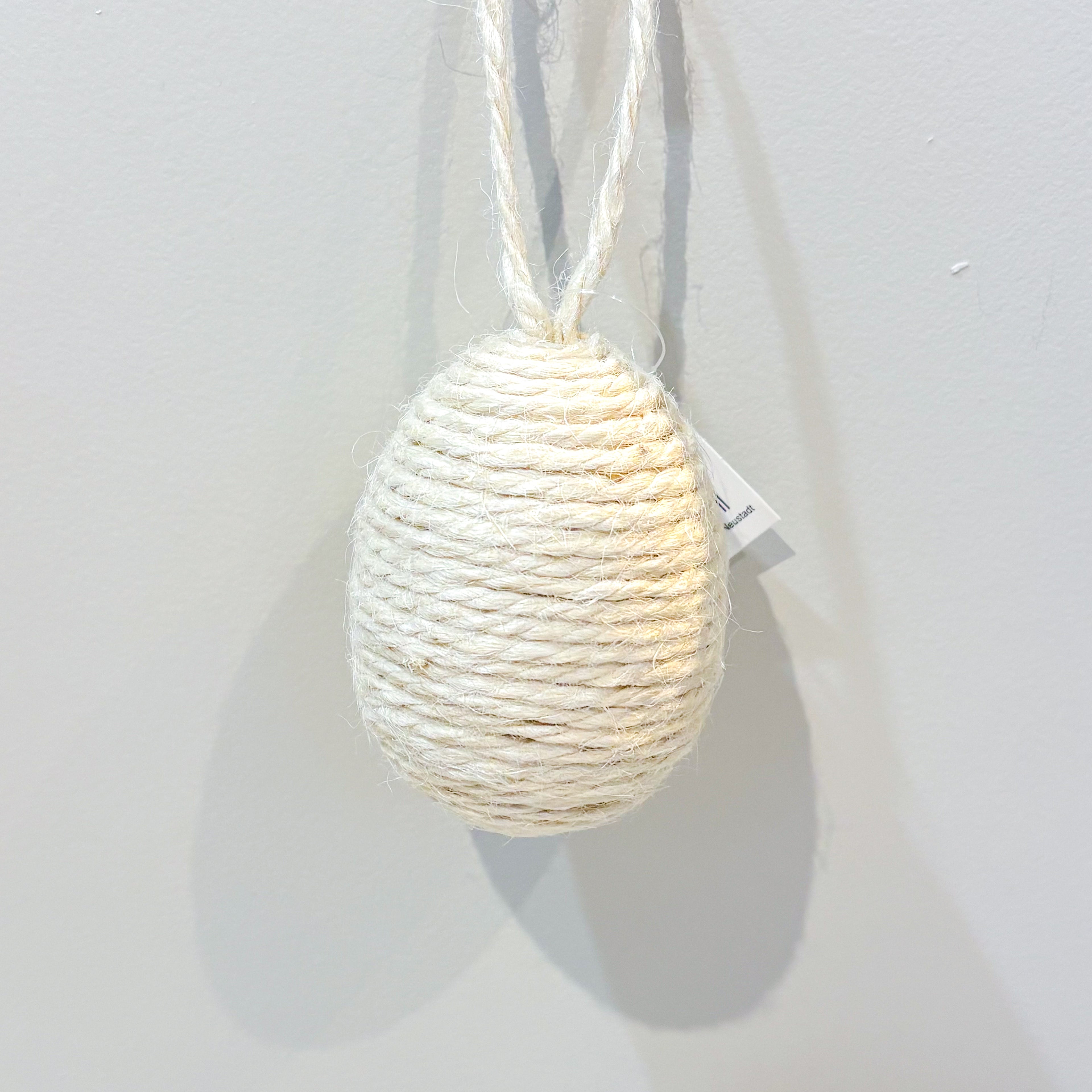 WLEGG Eier zum Hängen mit Jute umwickelt, groß