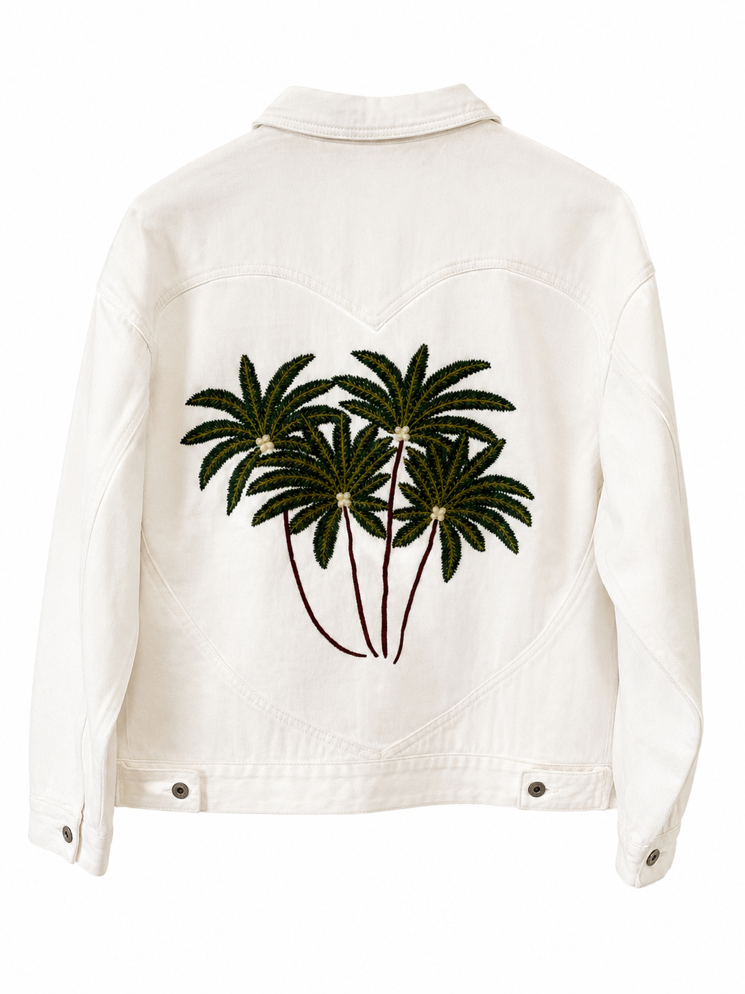 "PALMS" Jeansjacke, white denim