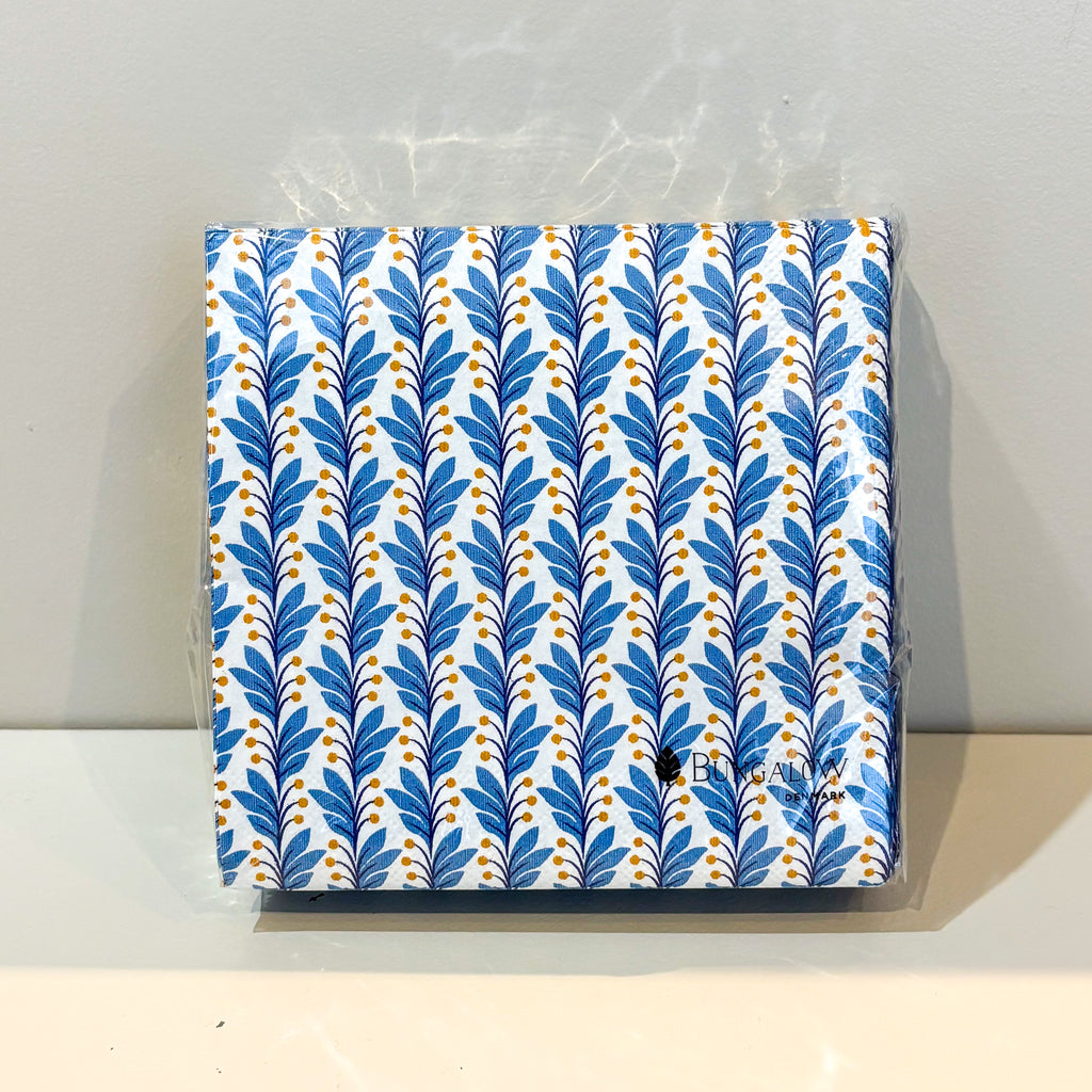 COCKTAIL Servietten 25 x 25 cm, white / blue / gold