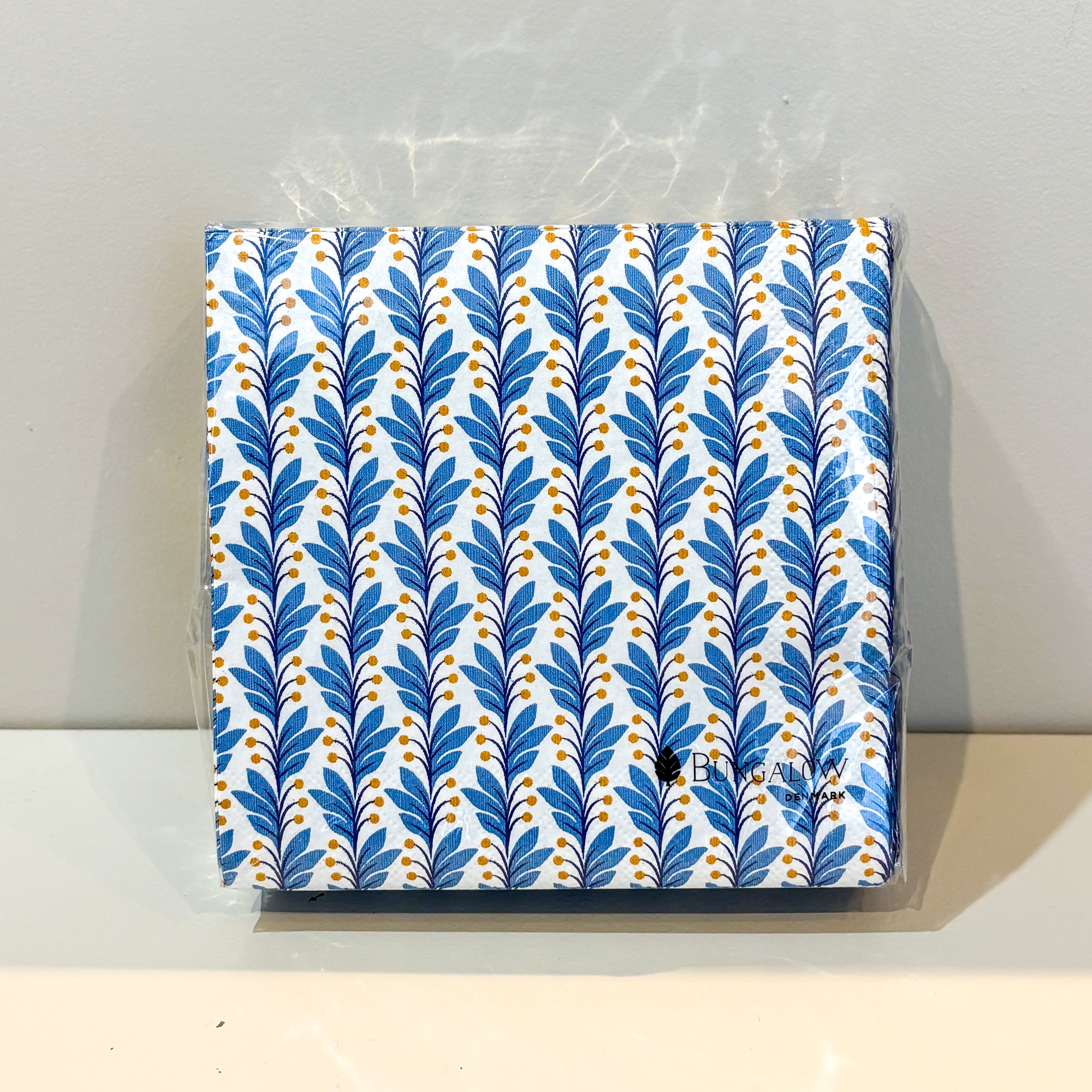 COCKTAIL Servietten 25 x 25 cm, white / blue / gold