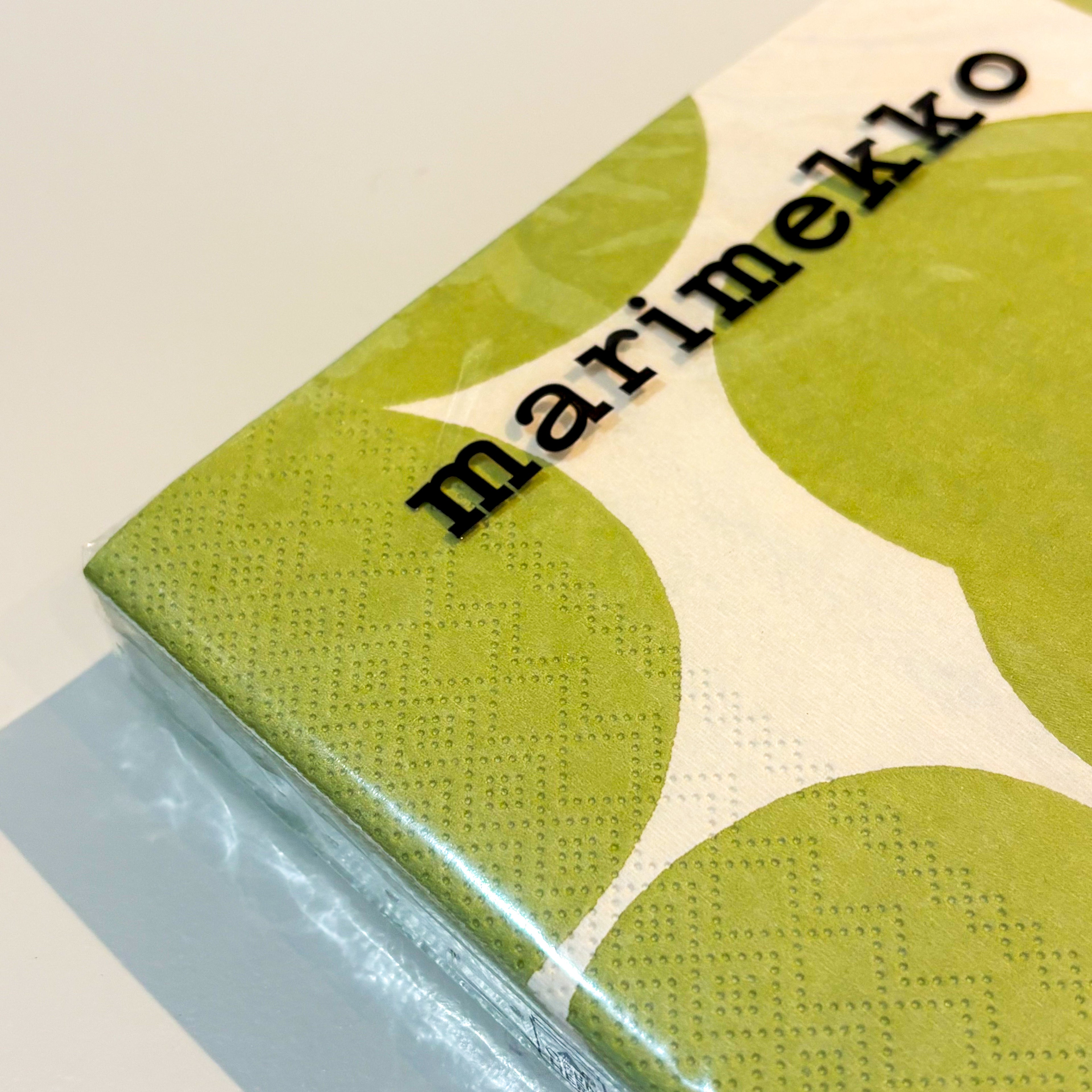 MARIMEKKO Servietten 33 x 33 cm, cream / grün