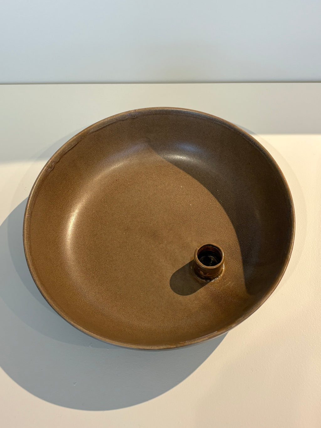 „LIDA“ Kerzenschale, groß, braun