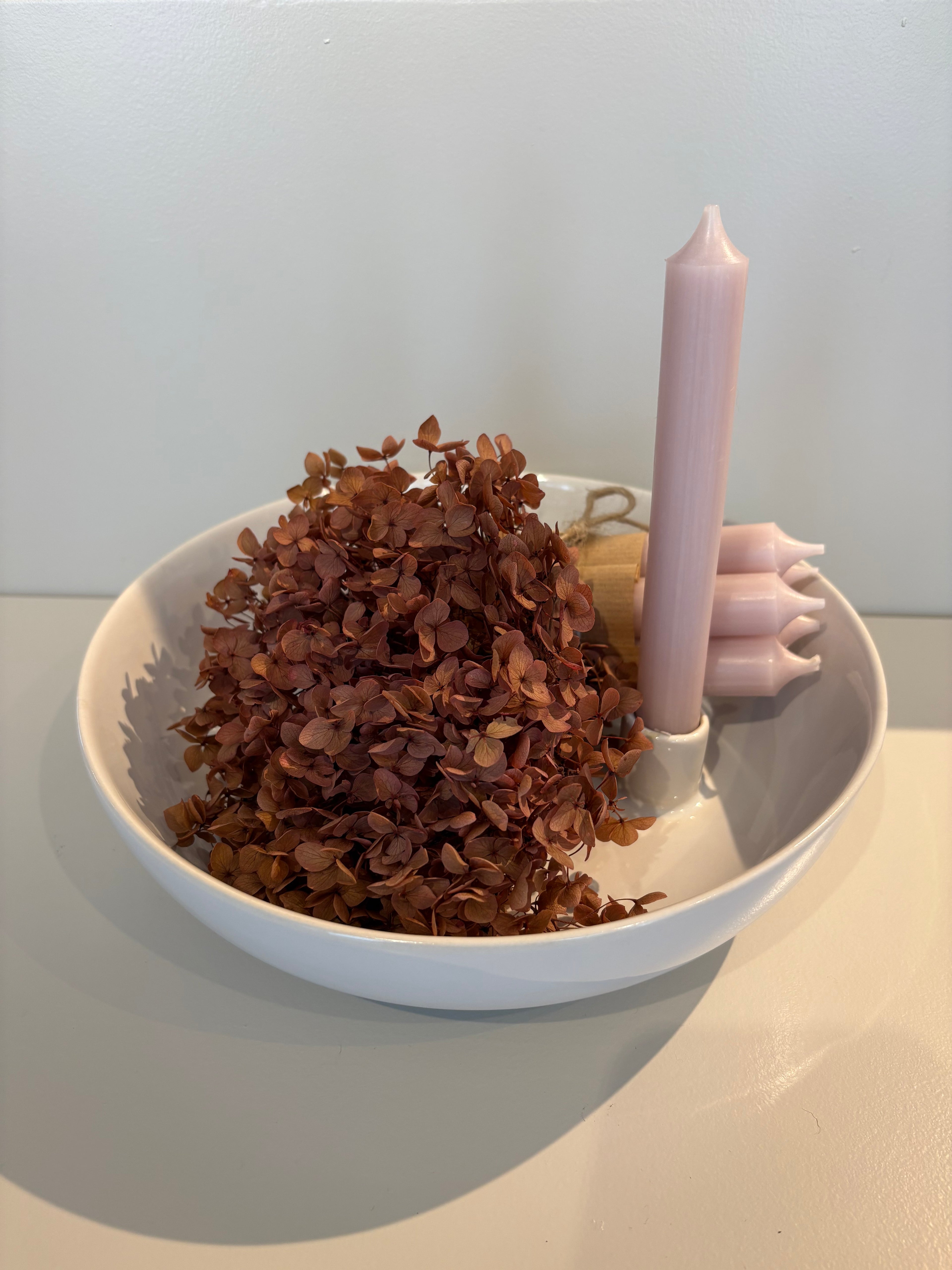 „LIDA“ Kerzenschale, groß, weiß