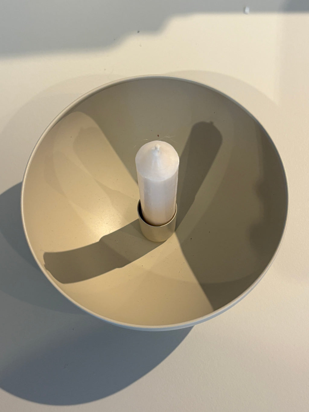„LINNEN“ Kerzenschale, beige