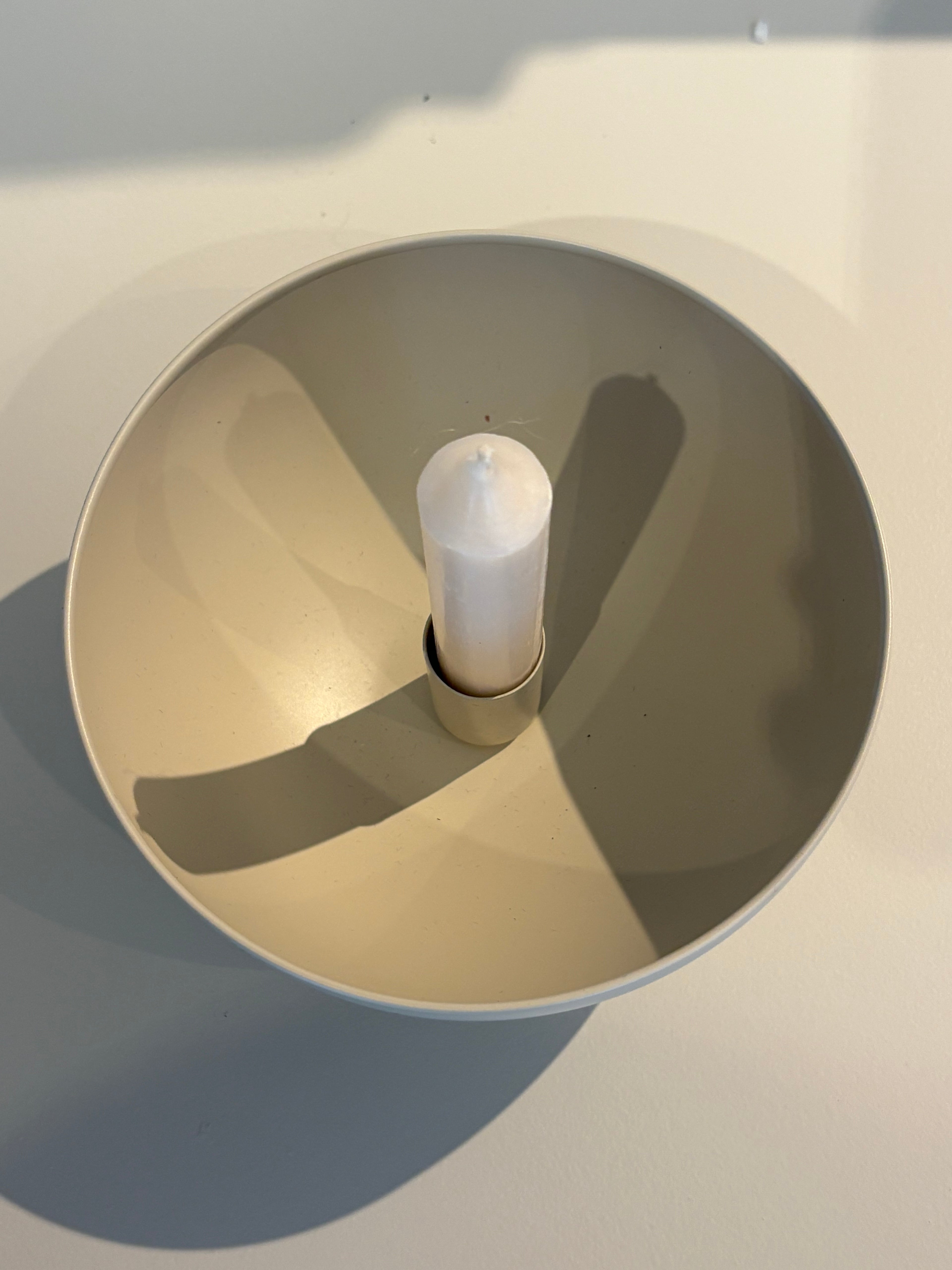 „LINNEN“ Kerzenschale, beige