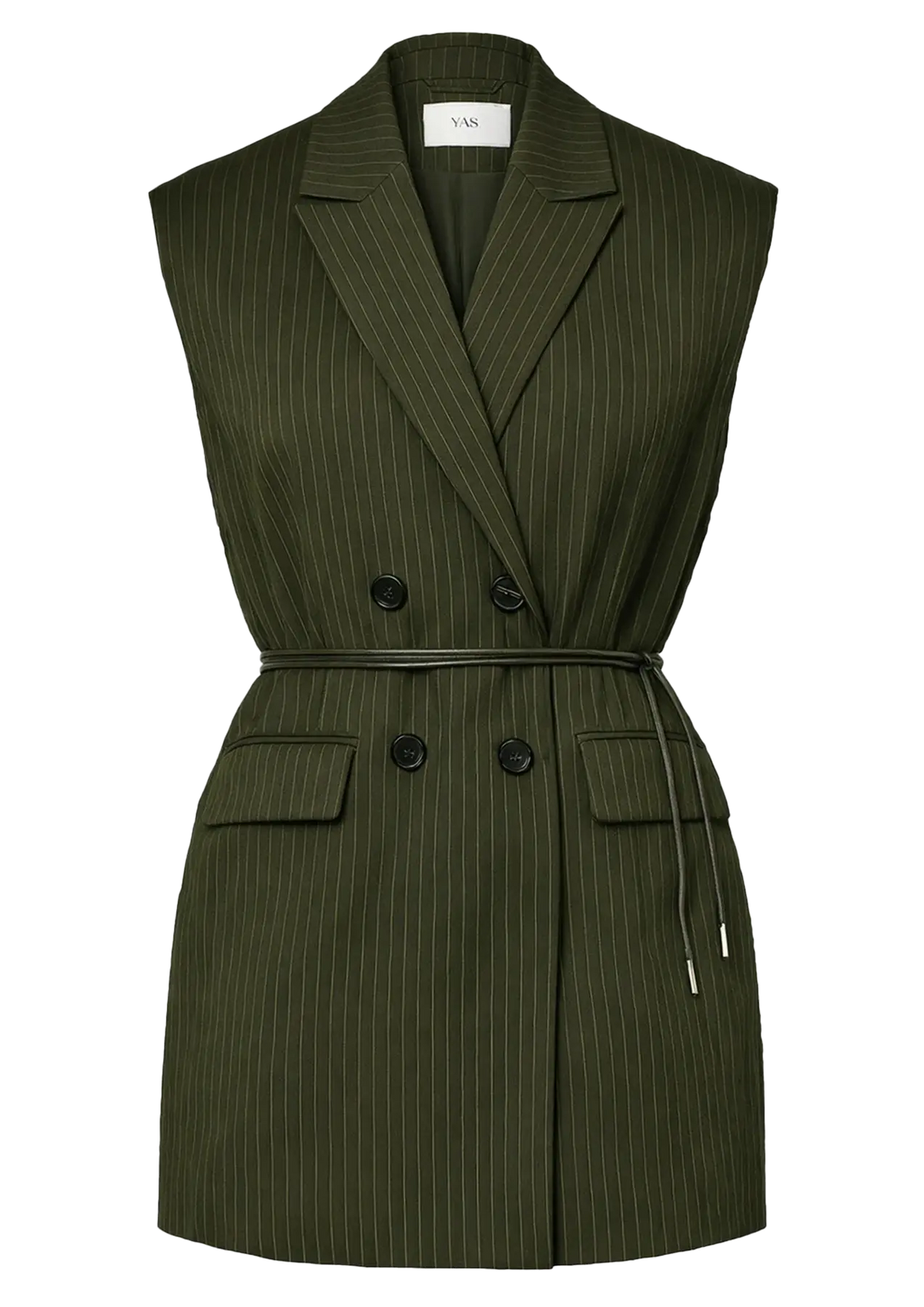 YASSHIMMA Waistcoat, Dark Olive Light Green