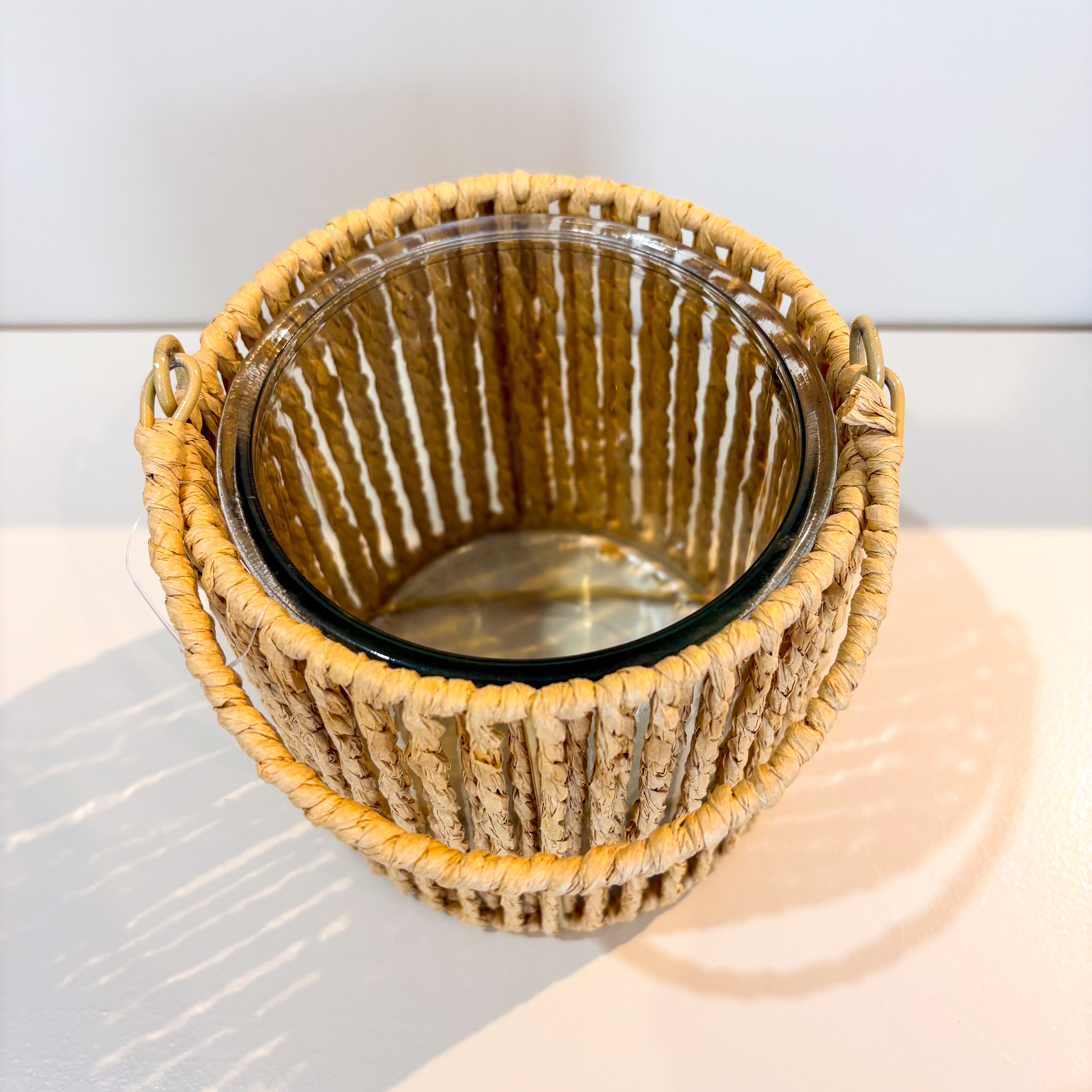 "FLY" Windlicht mit Henkel, jute