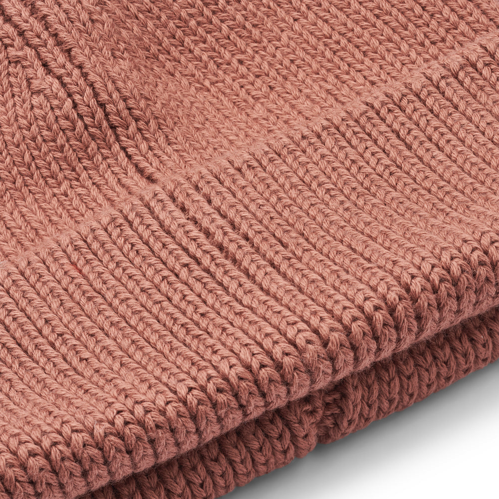 EZRA Rippstrickmütze, Dark rosetta