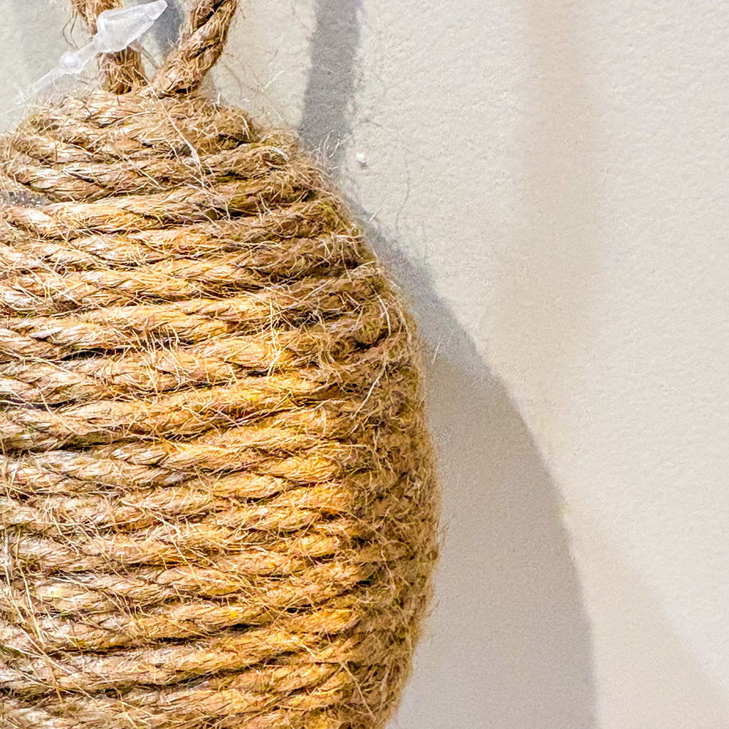 WLEGG Eier zum Hängen mit Jute umwickelt, groß