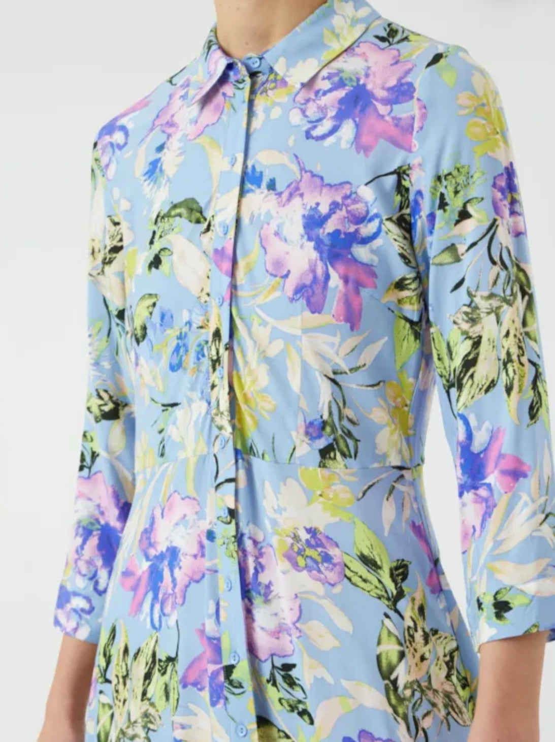 YASSAVANNA Long Shirt Dress, Clear Sky Alicca