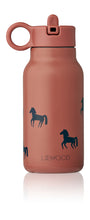 Lade das Bild in den Galerie-Viewer, FALK Water bottle 250 ml, Horses / Dark rosetta
