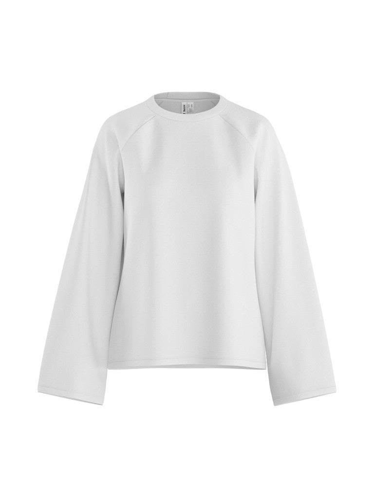 HDOCELLE LS Boxy Long Top, White