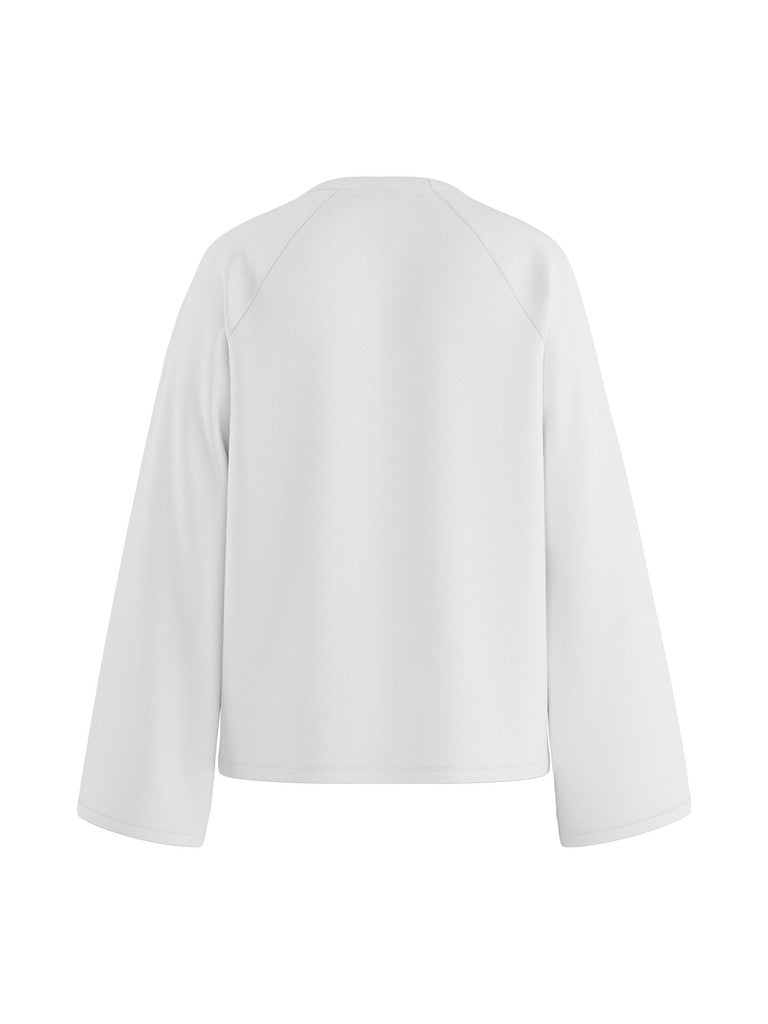 HDOCELLE LS Boxy Long Top, White
