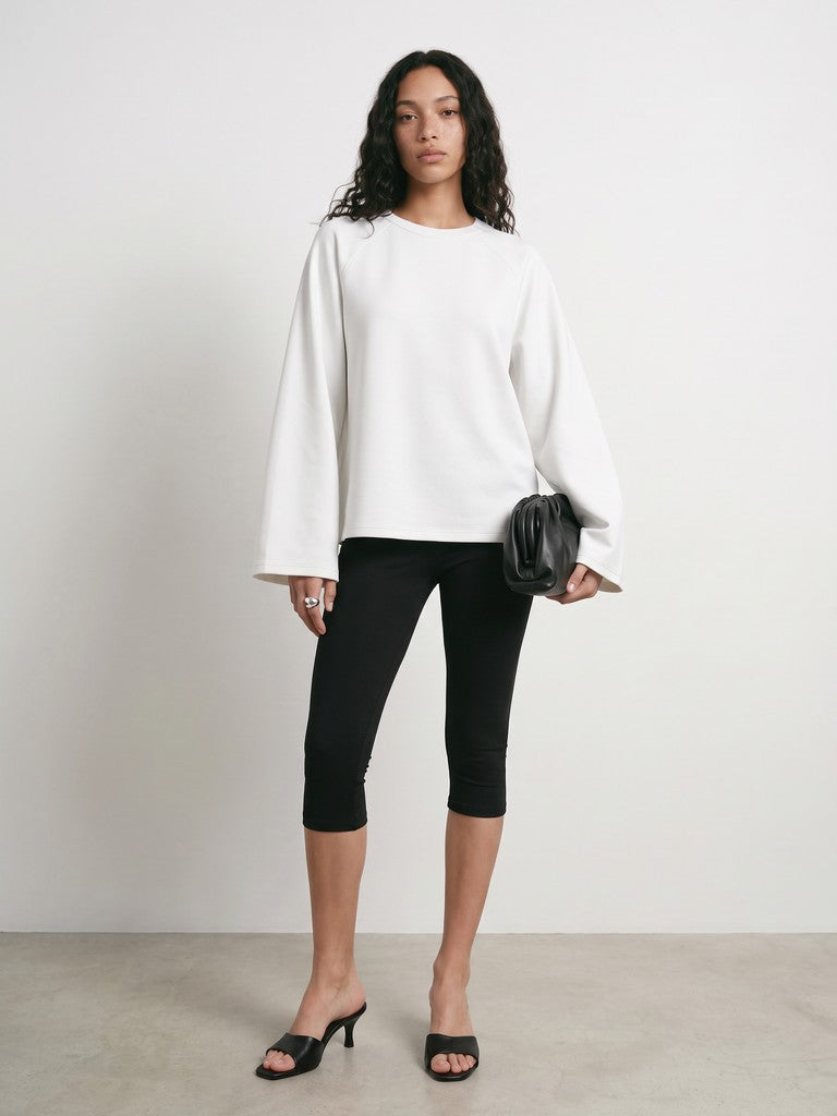 HDOCELLE LS Boxy Long Top, White