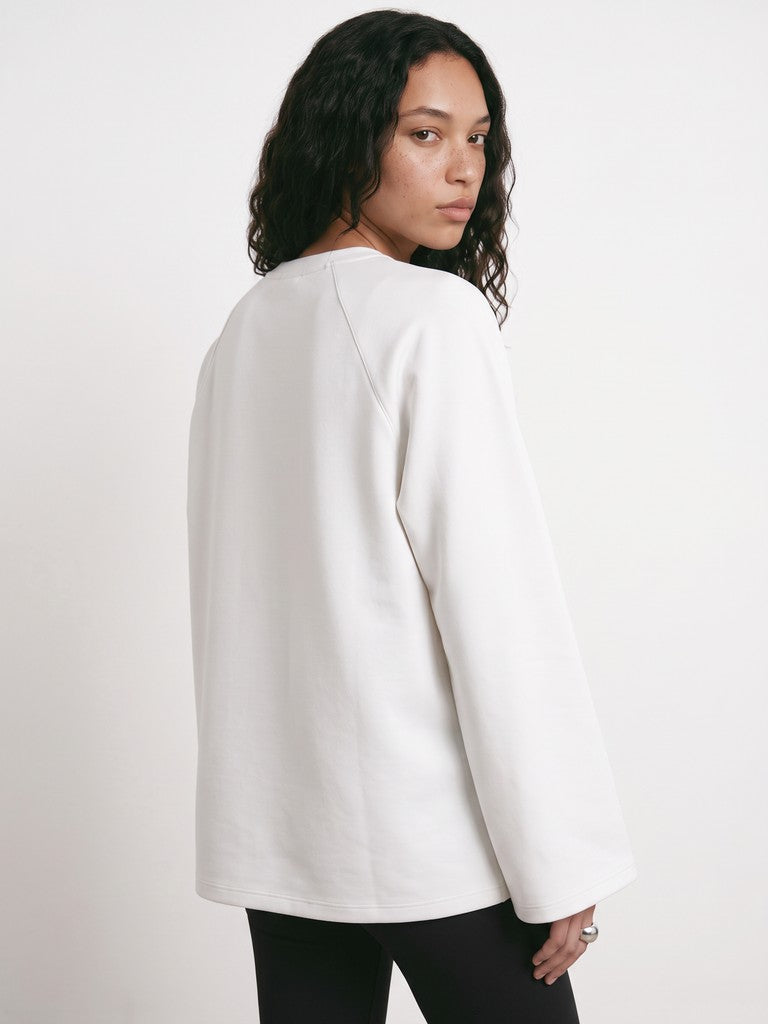 HDOCELLE LS Boxy Long Top, White