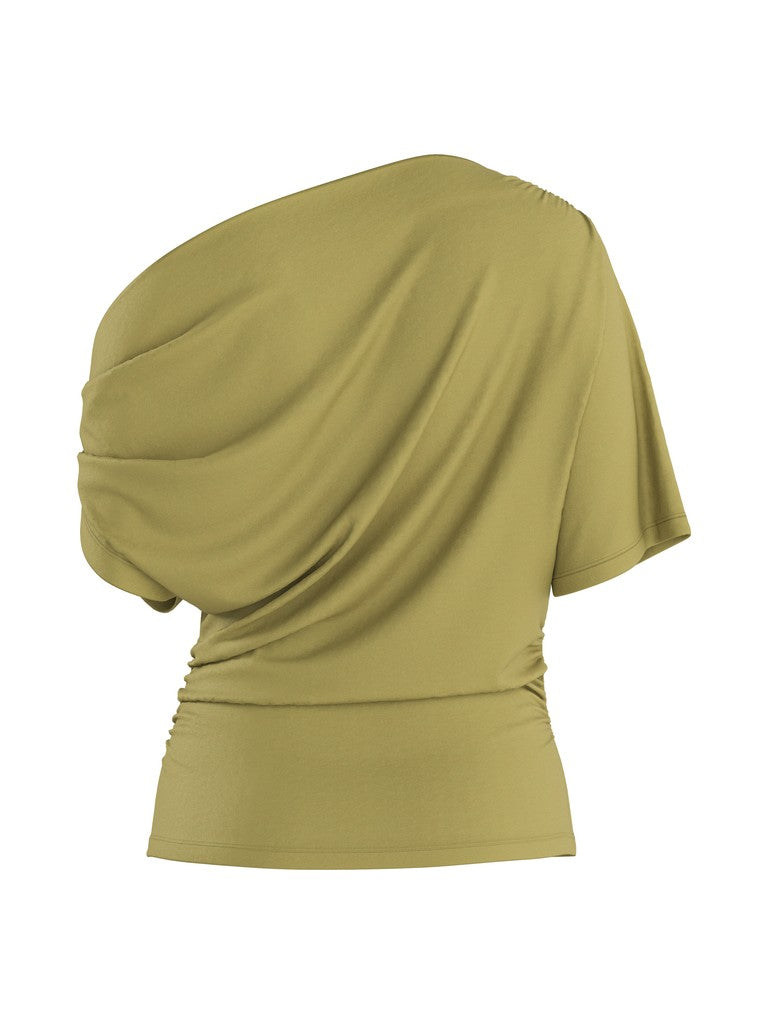 HDEMMA Draped Off-Shoulder Top, Willow