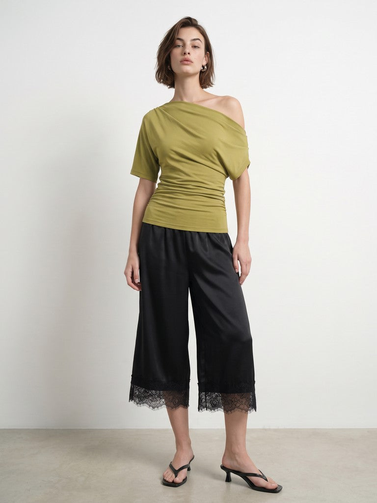 HDEMMA Draped Off-Shoulder Top, Willow