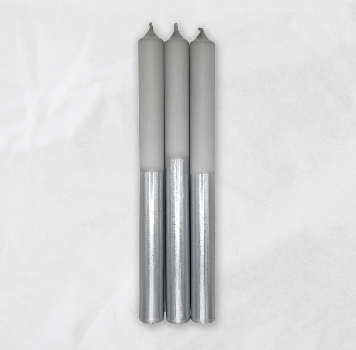 DipDye Kerzen, Arctic Silver x Cool Gray