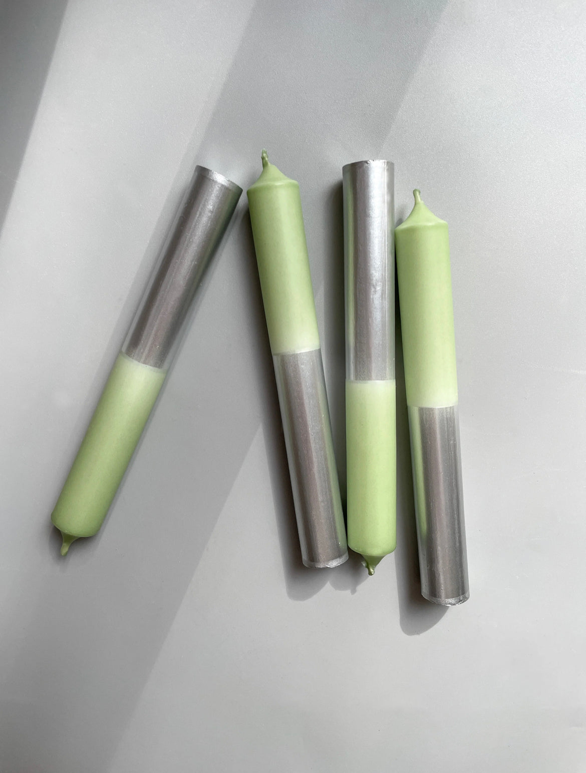 DipDye Kerzen, Arctic Silver x Pistachio