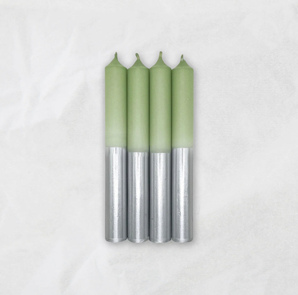DipDye Kerzen, Arctic Silver x Pistachio