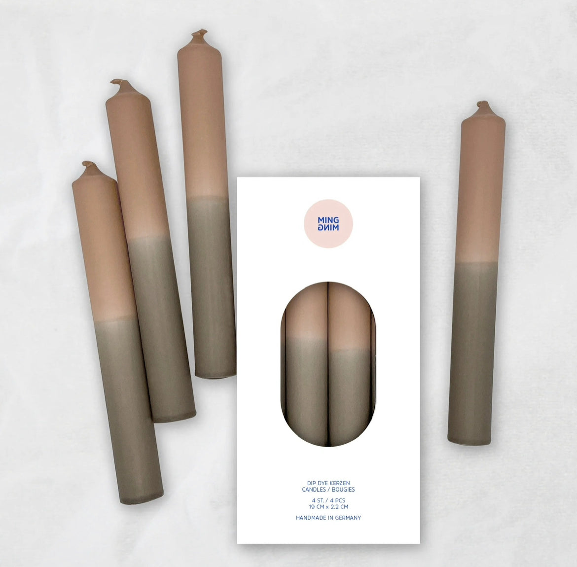 DipDye Kerzen, Dusty Powder x Simply Taupe