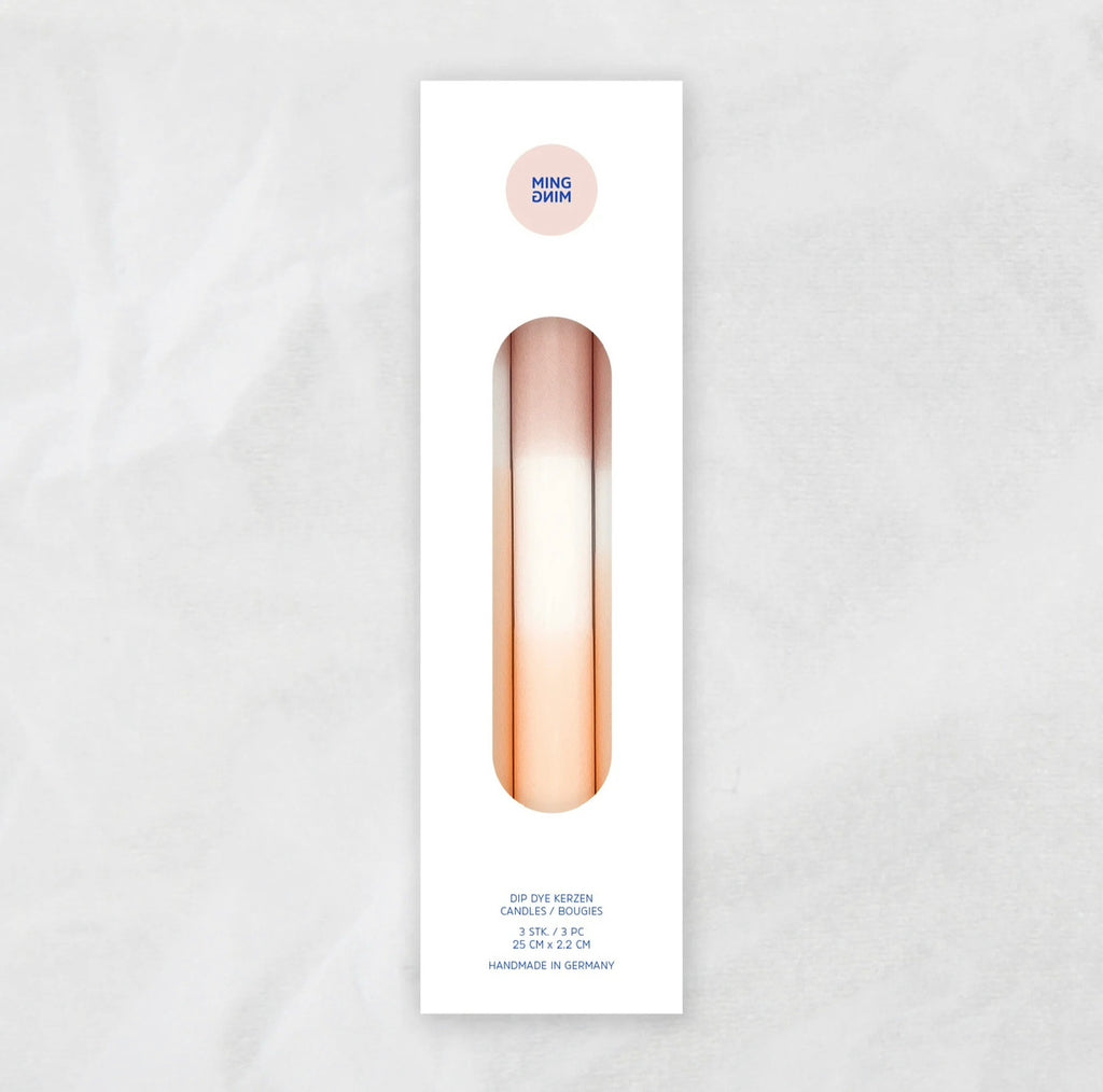 LOLLYPOP DipDye Kerzen, Pale Blush x Pale Peach