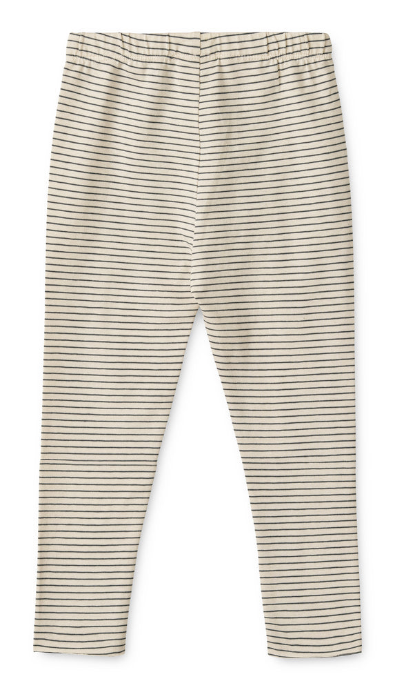 MARIE Leggings, Stripes Whale blue / Sandy