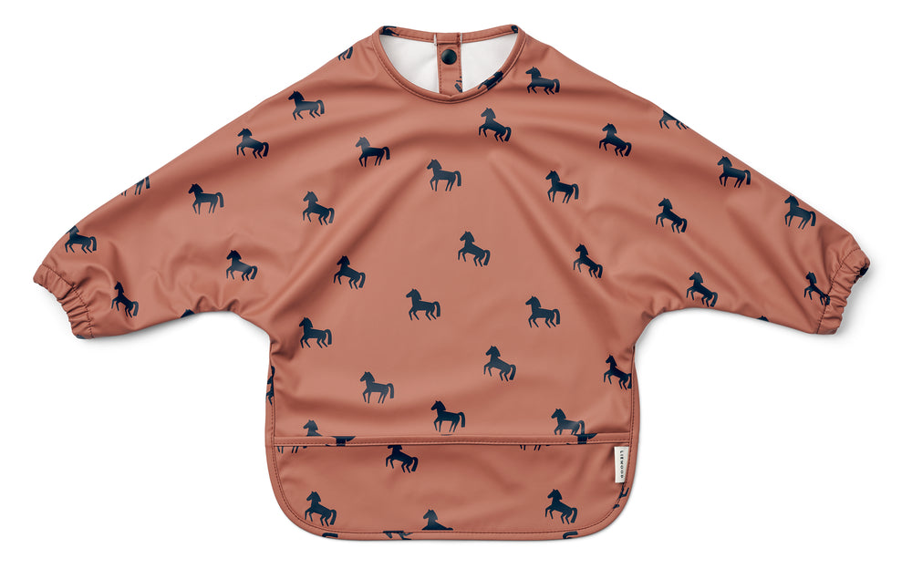MERLE Cape bib, Horses / Dark rosetta