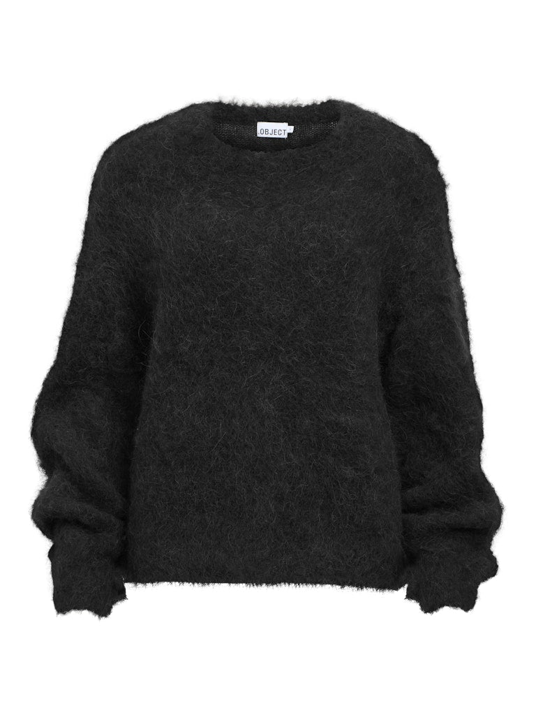 OBJHARRY Knit Pullover, black