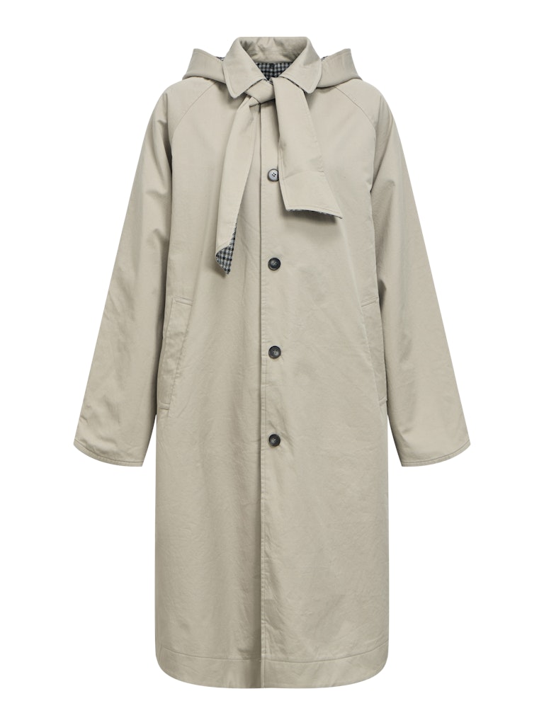 OBJHOLLY L/S Long Reversible Coat, Opal Gray